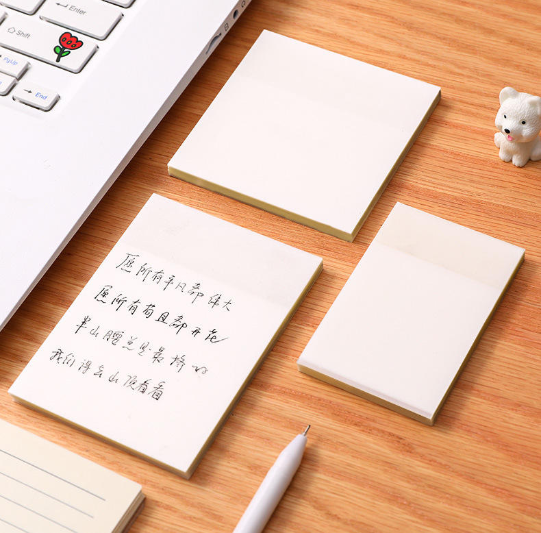 Simple Transparent Sticky Notes Students Use Tear-off Note Small Notebook to Learn Office Memo Can Be Pasted Note Paper