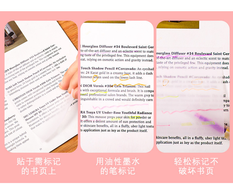 Simple Transparent Sticky Notes Students Use Tear-off Note Small Notebook to Learn Office Memo Can Be Pasted Note Paper