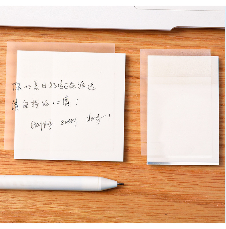 Simple Transparent Sticky Notes Students Use Tear-off Note Small Notebook to Learn Office Memo Can Be Pasted Note Paper