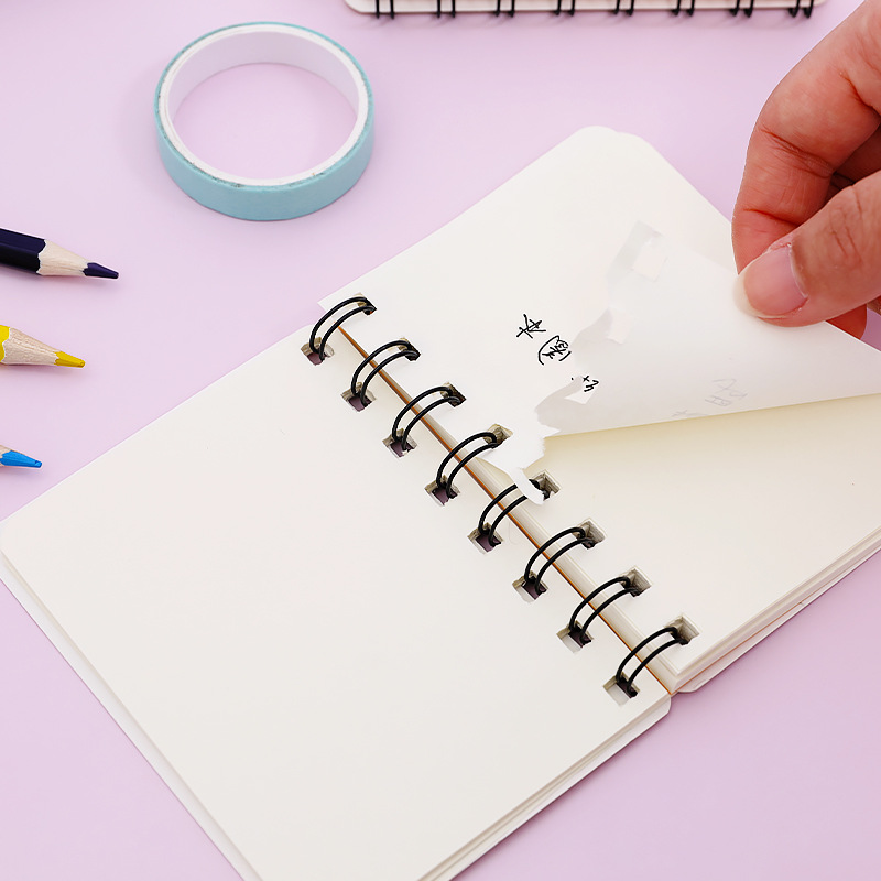 Hangsu Cartoon Bear Flip Coil Notebook Student Portable Pocket Notepad Mini Notebook A7 Small Notebook