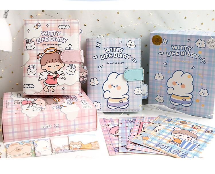 Lifting Multi-Hand Notebook Adorable Set Cute Simple Ins Girl Life Page Hand Account Set Gift Box Notebook