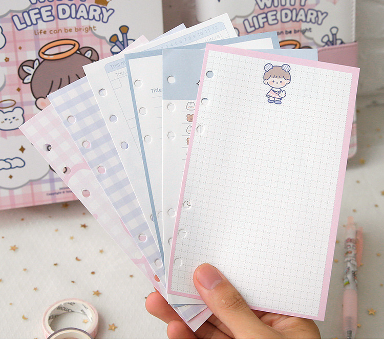 Lifting Multi-Hand Notebook Adorable Set Cute Simple Ins Girl Life Page Hand Account Set Gift Box Notebook