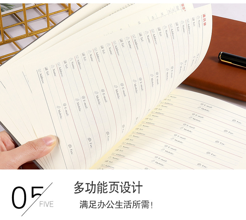 Spot A5 Notepad A6 Business Soft Leather Journal Book Diary Book Gift Set Notebook Customizable Logo