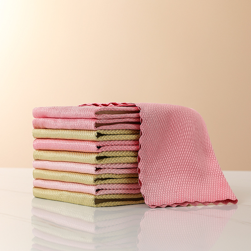 Glass Cleaning Scale Rag Not Likely to Leave Marks Household Cleaning Cloth Kitchen Oil-Removing Seamless Absorbent Towel