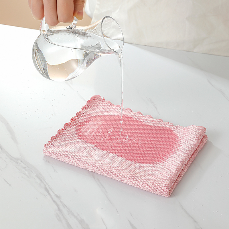 Glass Cleaning Scale Rag Not Likely to Leave Marks Household Cleaning Cloth Kitchen Oil-Removing Seamless Absorbent Towel
