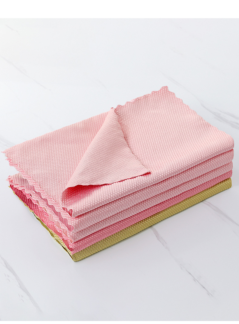 Glass Cleaning Scale Rag Not Likely to Leave Marks Household Cleaning Cloth Kitchen Oil-Removing Seamless Absorbent Towel