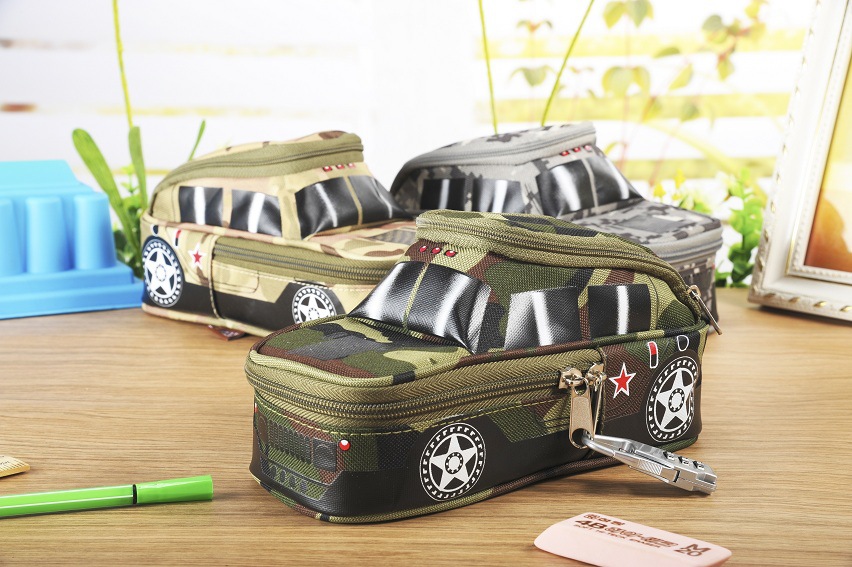 Creative CAMOUFLAGE SUV Pen Bag with password Lock large capacity Simulation car student bag