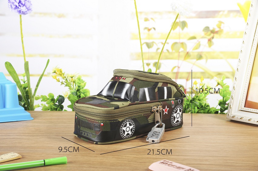 Creative CAMOUFLAGE SUV Pen Bag with password Lock large capacity Simulation car student bag Creative CAMOUFLAGE SUV Pen Bag with password Lock large capacity Simulation car student bag