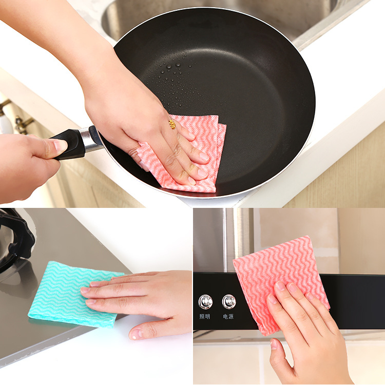 Disposable Non-Woven Disposable Rag Kitchen Lazy Dishcloth Removable Dish Towel Cleaning Cloth