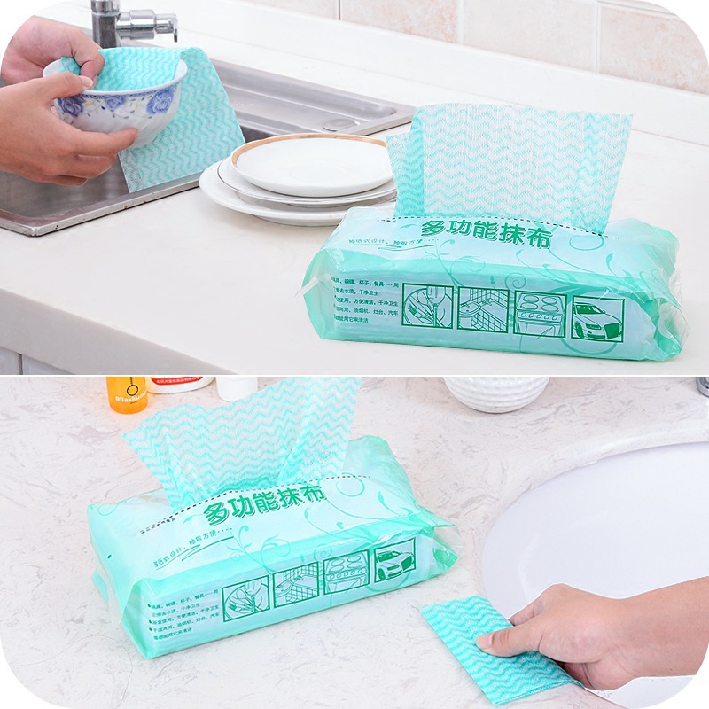 Disposable Non-Woven Disposable Rag Kitchen Lazy Dishcloth Removable Dish Towel Cleaning Cloth