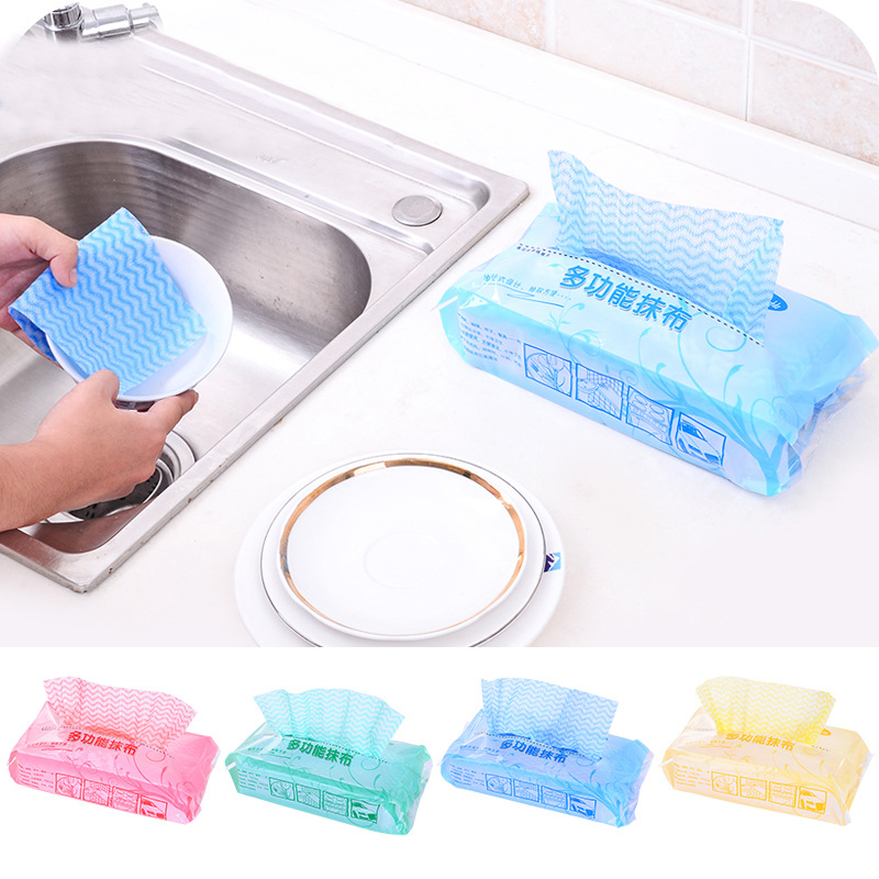 Disposable Non-Woven Disposable Rag Kitchen Lazy Dishcloth Removable Dish Towel Cleaning Cloth
