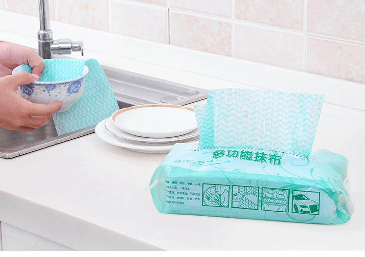 Disposable Non-Woven Disposable Rag Kitchen Lazy Dishcloth Removable Dish Towel Cleaning Cloth