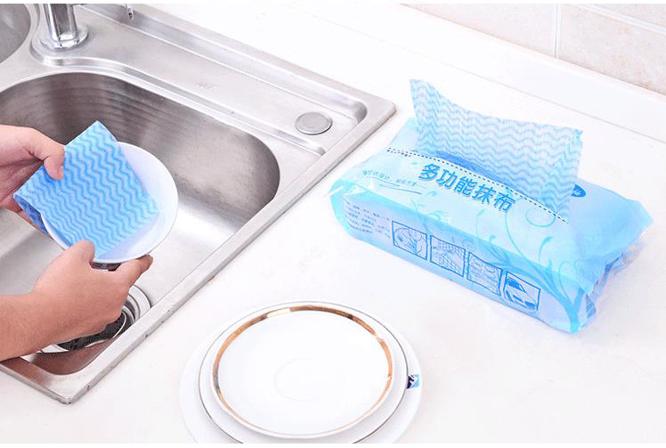 Disposable Non-Woven Disposable Rag Kitchen Lazy Dishcloth Removable Dish Towel Cleaning Cloth