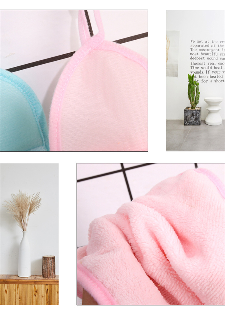 Kitchen Hanging Coral Fleece Hand Towel Thick Absorbent Cleaning Cloth Dishcloth