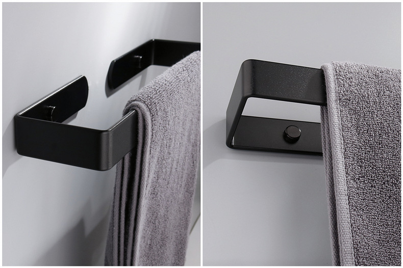 Nordic Black Alumimum Kitchen Towel Rack Punch-Free Bathroom Toilet Set Roll Stand Tissue Rack Nordic Black Alumimum Kitchen Towel Rack Punch-Free Bathroom Toilet Set Roll Stand Tissue Rack