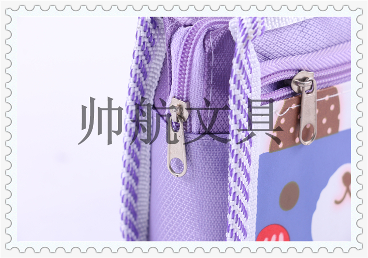Stripe design adornment cartoon fashion wind stationery pen bag bag of primary and middle school students