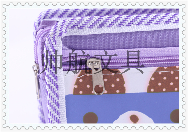Stripe design adornment cartoon fashion wind stationery pen bag bag of primary and middle school students