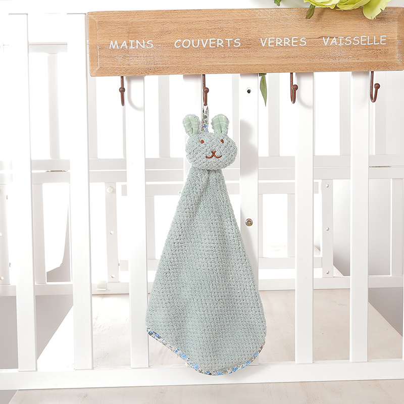Pineapple check rabbit towel towel coral plush cartoon kitchen towel towel manufacturers wholesale