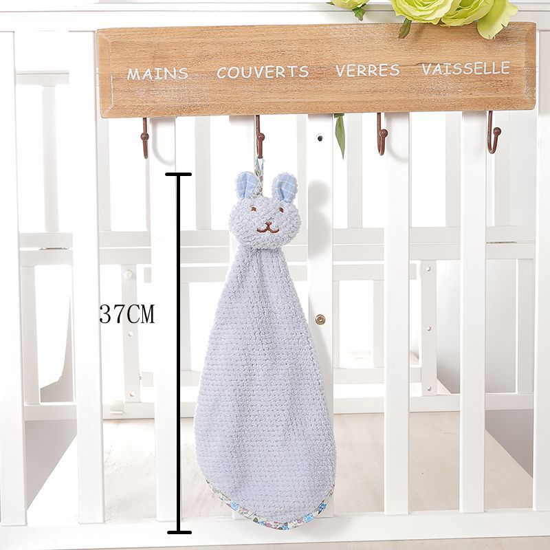 Pineapple check rabbit towel towel coral plush cartoon kitchen towel towel manufacturers wholesale
