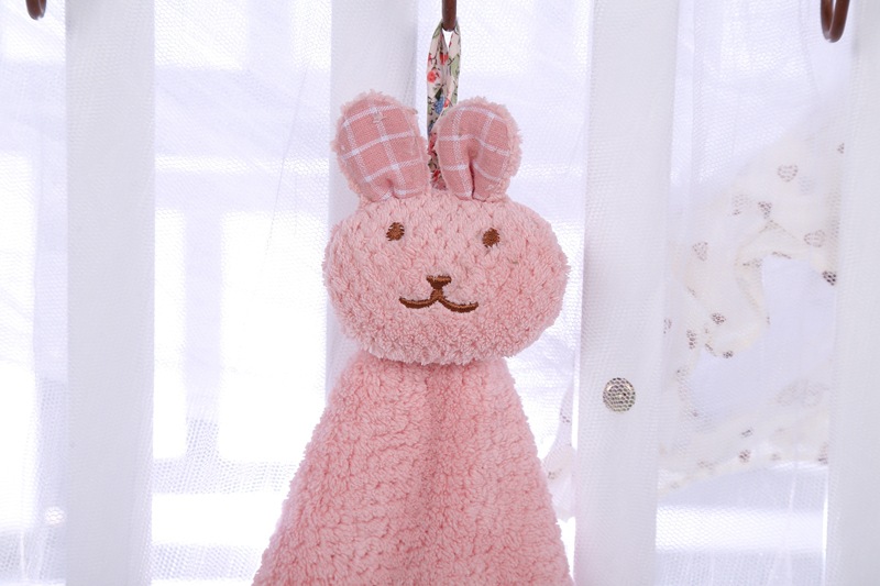 Pineapple check rabbit towel towel coral plush cartoon kitchen towel towel manufacturers wholesale