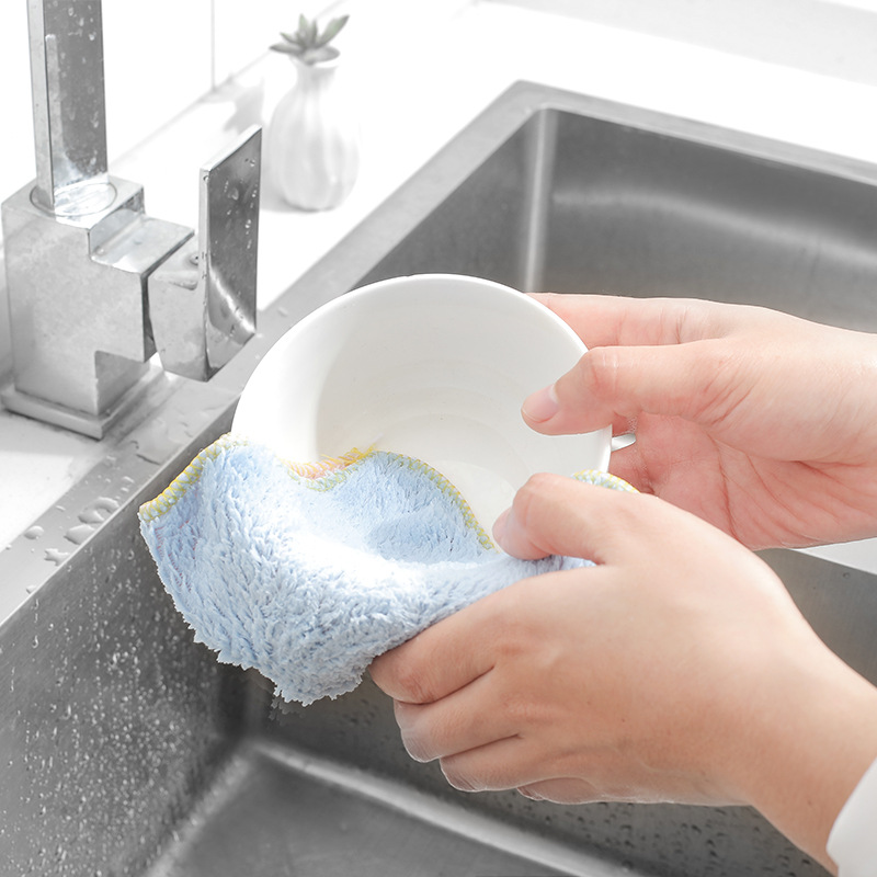 1368 Ultra-Fine Fiber Double-Sided and Water-Absorbing Cloth Extra Thick No Hair Shedding Oil-Free Dish Towel Kitchen Dishcloth