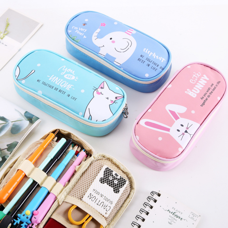 Self-produced and self-marketing student pencil bag stationery bag pencil bag PU high-grade pen bag stationery bag