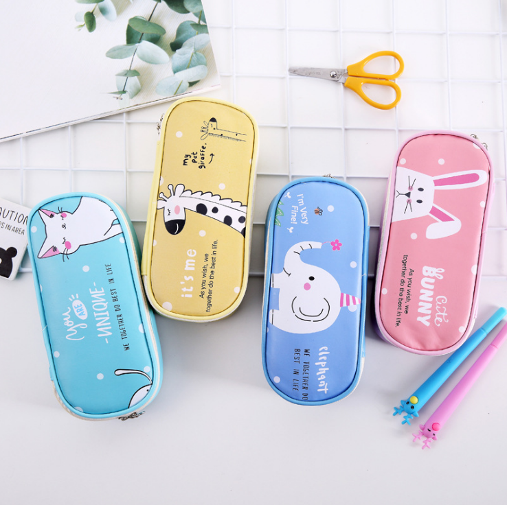 Self-produced and self-marketing student pencil bag stationery bag pencil bag PU high-grade pen bag stationery bag