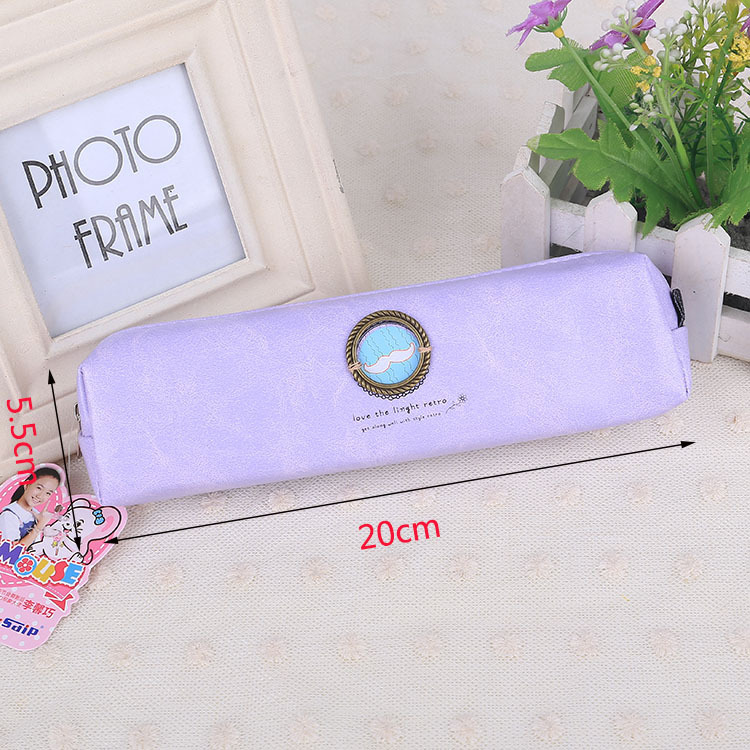 The new south Korean multi - function pen bag, stationery bag portable leather creative students pen bag can be customized spot wholesale