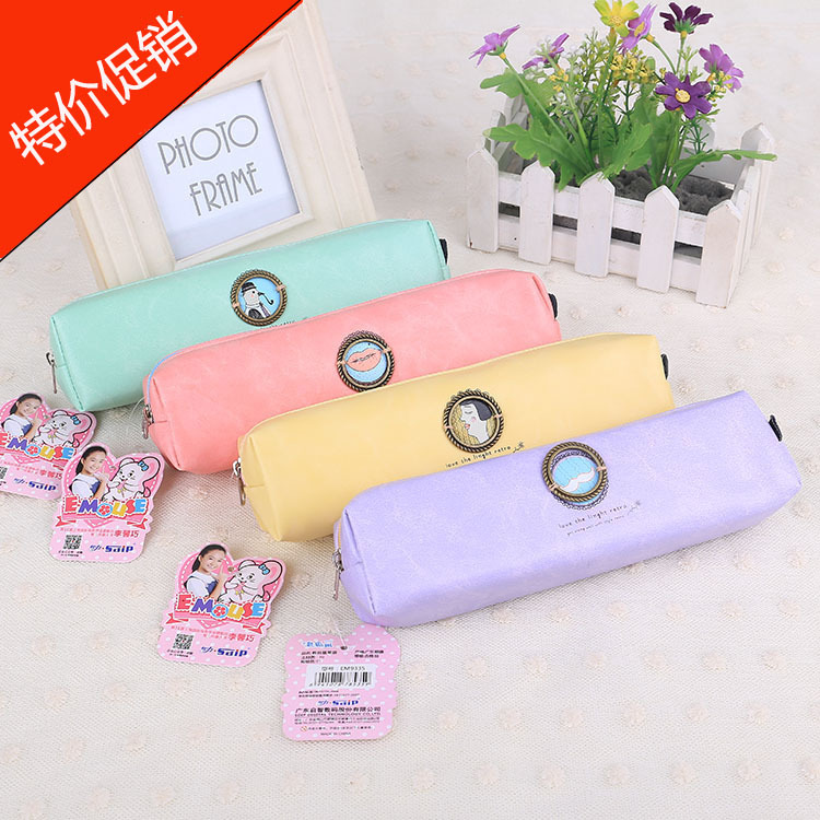 The new south Korean multi - function pen bag, stationery bag portable leather creative students pen bag can be customized spot wholesale The new south Korean multi - function pen bag, stationery bag portable leather creative students pen bag can be customized spot wholesale