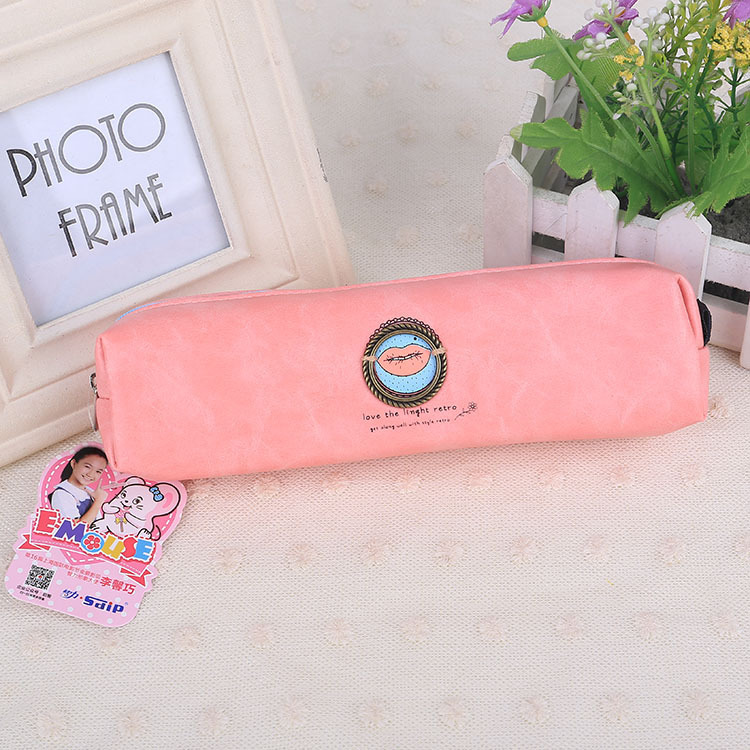 The new south Korean multi - function pen bag, stationery bag portable leather creative students pen bag can be customized spot wholesale The new south Korean multi - function pen bag, stationery bag portable leather creative students pen bag can be customized spot wholesale