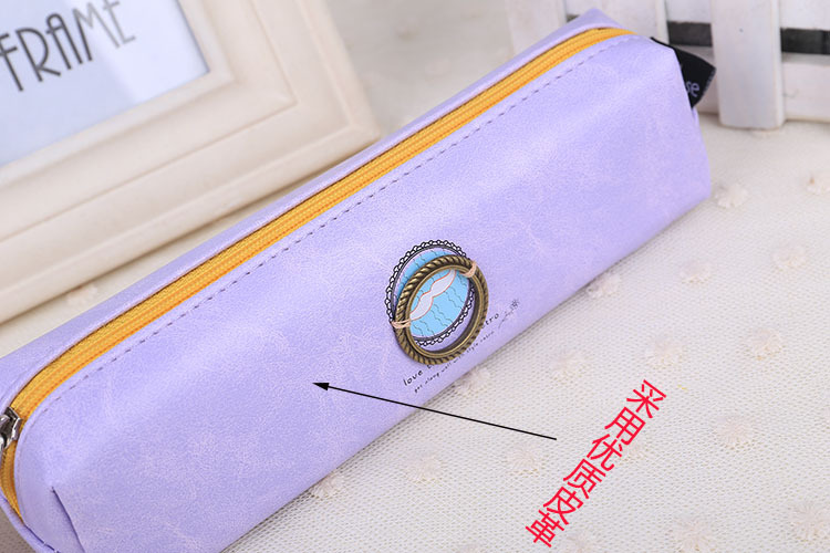 The new south Korean multi - function pen bag, stationery bag portable leather creative students pen bag can be customized spot wholesale The new south Korean multi - function pen bag, stationery bag portable leather creative students pen bag can be customized spot wholesale