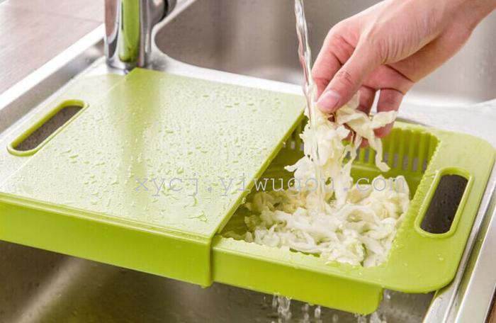 Korean kitchen sink chopping board plastic dish draining basket wash cut with one tank frame / patent Korean kitchen sink chopping board plastic dish draining basket wash cut with one tank frame / patent