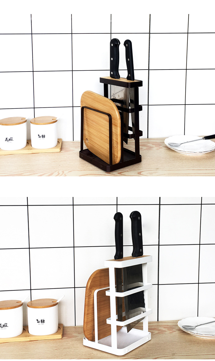 Ri Pai Kitchen Supplies Iron Multi-Purpose Knife Holder Knife Holder Chopping Board Pot Cover Holder Knife Kitchen Knife Storage Shelf Ri Pai Kitchen Supplies Iron Multi-Purpose Knife Holder Knife Holder Chopping Board Pot Cover Holder Knife Kitchen Knife Storage Shelf