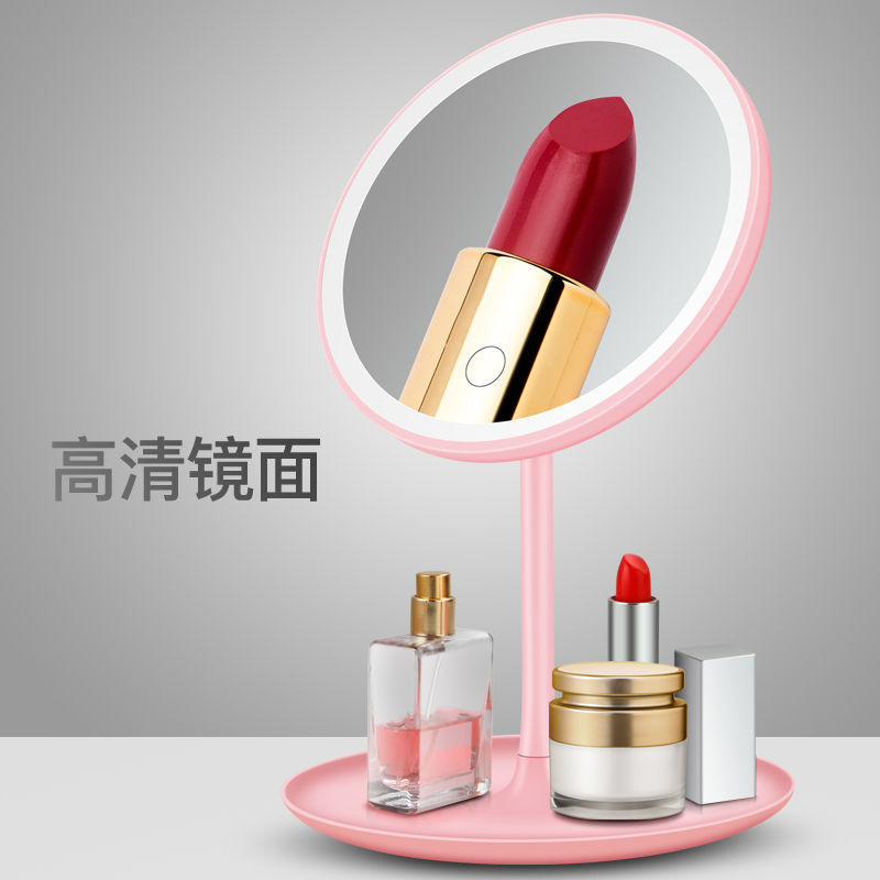 Mini Led Make-up Mirror 5 Times Magnifying Glass USB Rechargeable Dressing Mirror Portable Mirror with Light