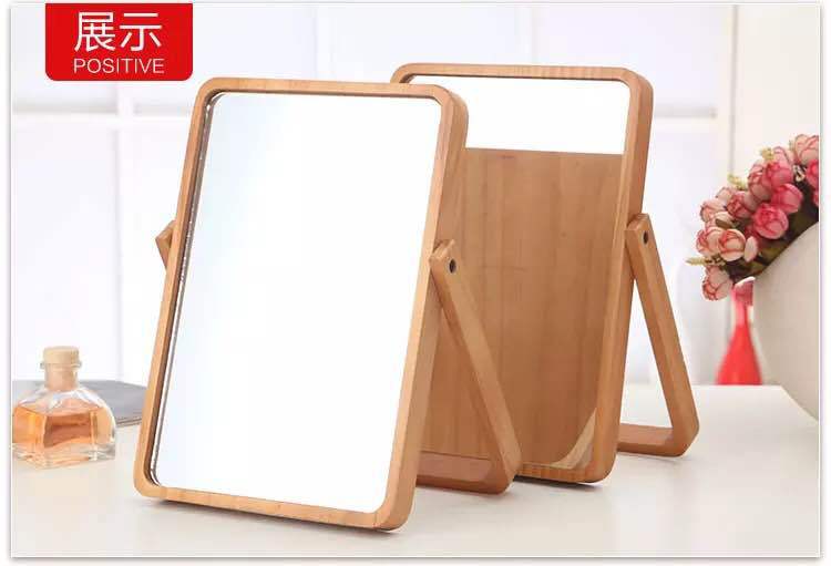 Creative Wooden High Clearness Makeup Mirror Folding Mirror Desktop Beauty Dressing Mirror Book Desktop Large Princess Mirror Creative Wooden High Clearness Makeup Mirror Folding Mirror Desktop Beauty Dressing Mirror Book Desktop Large Princess Mirror