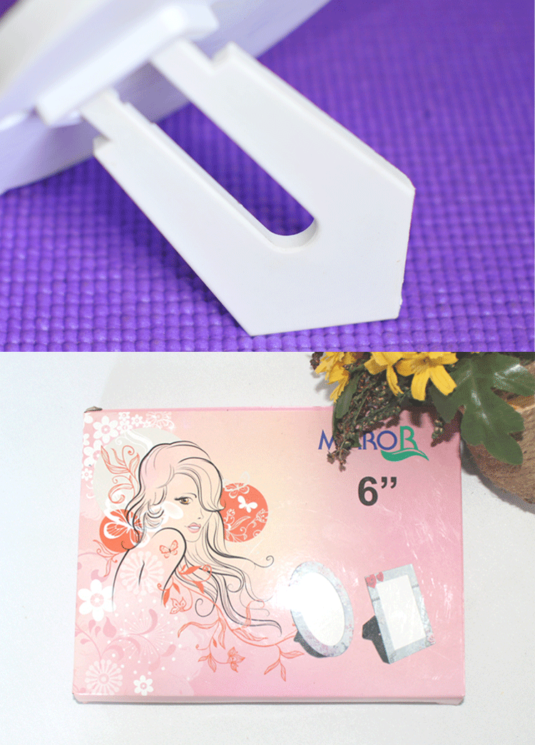 Simple plain color square mirror desktop single princess dressing mirror folding portable Simple plain color square mirror desktop single princess dressing mirror folding portable