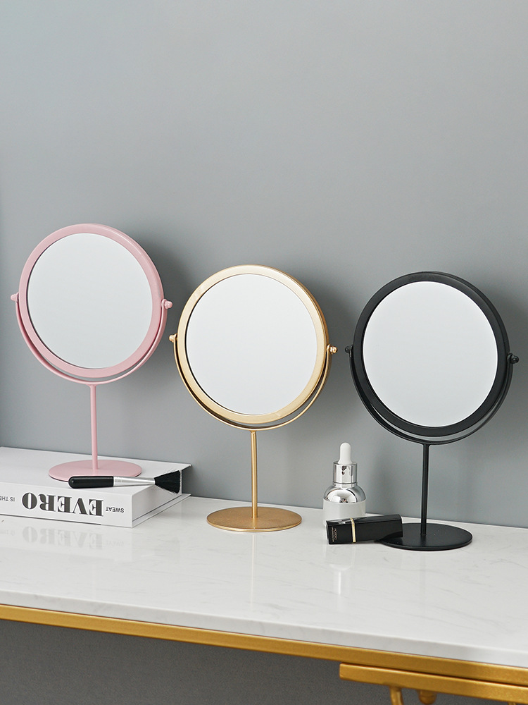 INS Nordic Internet Celebrity Desktop Makeup Mirror Dormitory Female Desktop Portable Large Student Small Mirror Home Dressing Mirror