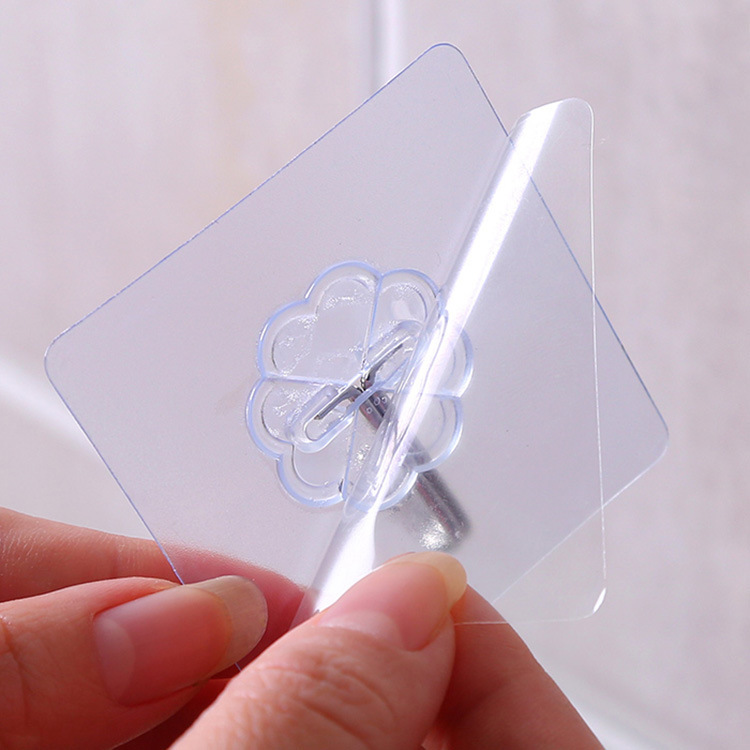 Stall Hot Transparent Adhesive Office Supplies Hook Kitchen Punch-Free Seamless Hook Bathroom Ideas Sticky Hook