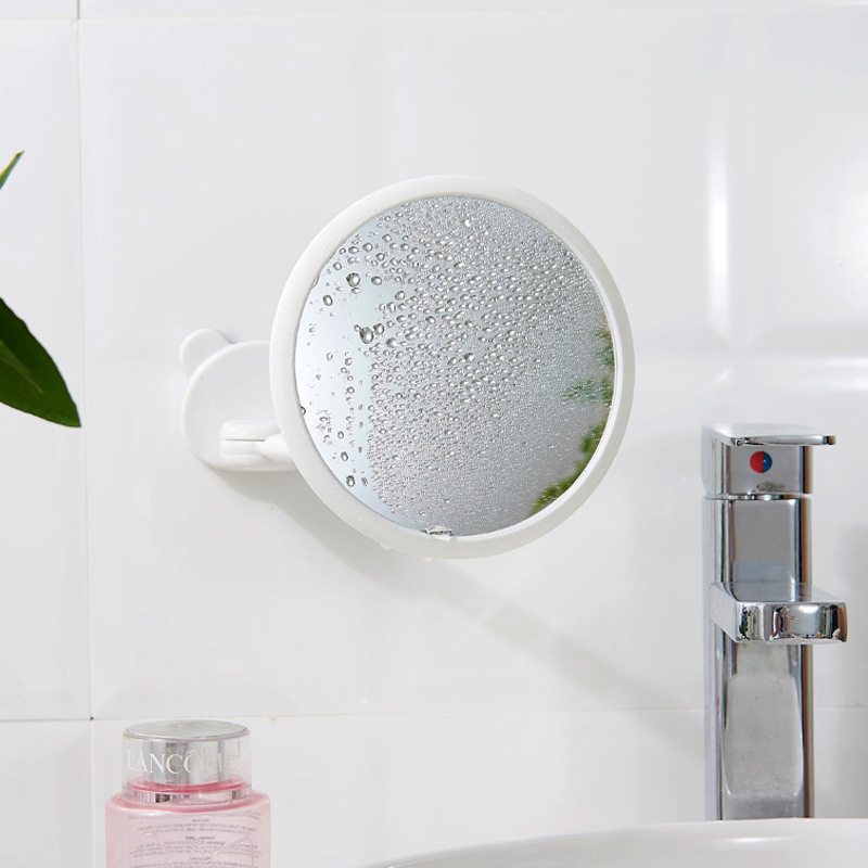 Wall-Mounted Cosmetic Mirror Bathroom Nailless Seamless Magic Stickers Folding round Mirror Waterproof Adjustable Angle Dressing Mirror