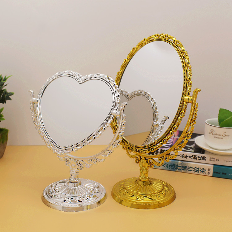 Desktop Mirror Double-sided Make-up Mirror Dressing Mirror 32cm High Amplifier Function Wholesale