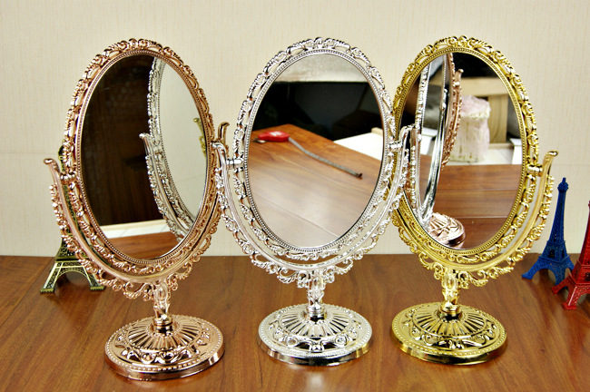 Desktop Mirror Double-sided Make-up Mirror Dressing Mirror 32cm High Amplifier Function Wholesale Desktop Mirror Double-sided Make-up Mirror Dressing Mirror 32cm High Amplifier Function Wholesale