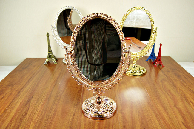 Desktop Mirror Double-sided Make-up Mirror Dressing Mirror 32cm High Amplifier Function Wholesale Desktop Mirror Double-sided Make-up Mirror Dressing Mirror 32cm High Amplifier Function Wholesale