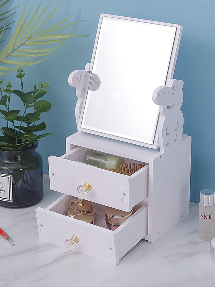 Dressing mirror dormitory girl dressing mirror princess flip portable small mirror
