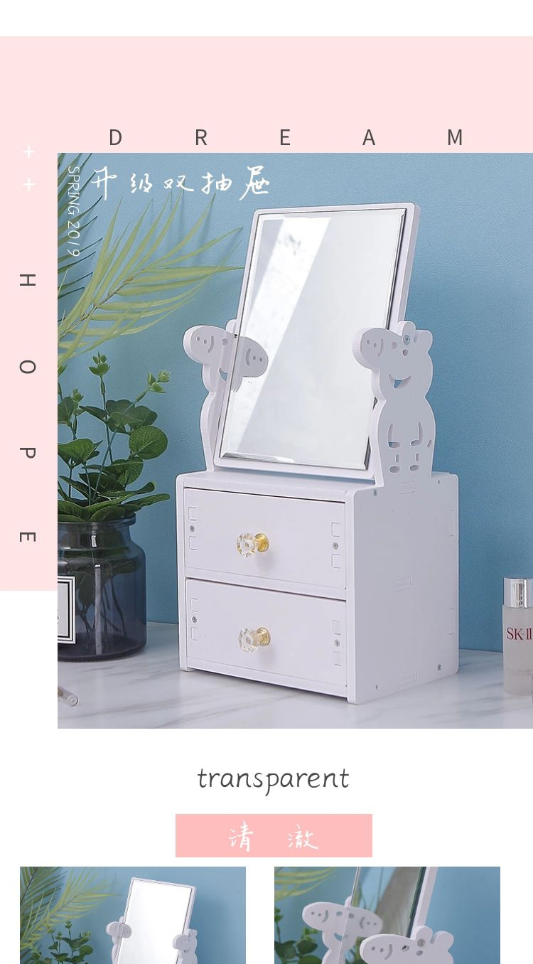 Dressing mirror dormitory girl dressing mirror princess flip portable small mirror Dressing mirror dormitory girl dressing mirror princess flip portable small mirror