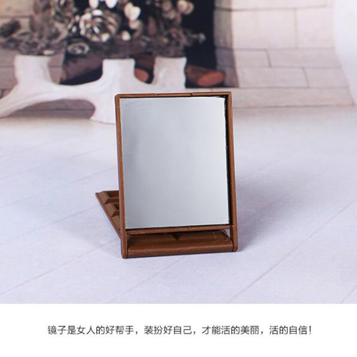 Korean creative personality chocolate mirror portable desktop plastic dressing mirror supplies wholesale Korean creative personality chocolate mirror portable desktop plastic dressing mirror supplies wholesale
