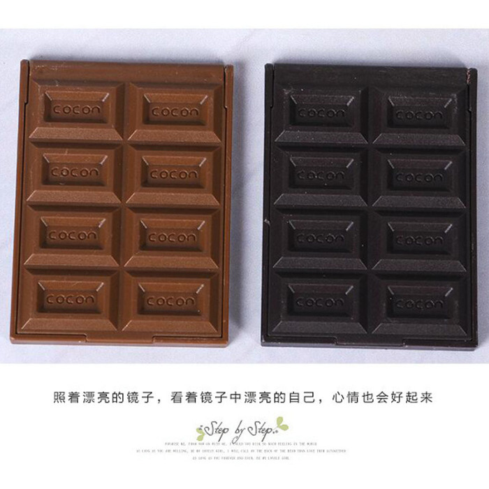 Korean creative personality chocolate mirror portable desktop plastic dressing mirror supplies wholesale Korean creative personality chocolate mirror portable desktop plastic dressing mirror supplies wholesale