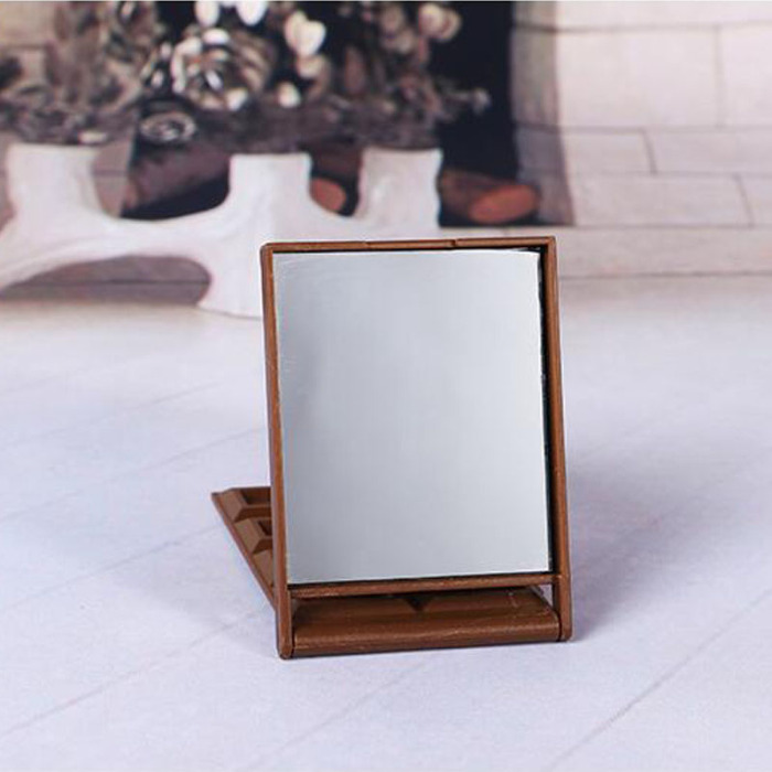 Korean creative personality chocolate mirror portable desktop plastic dressing mirror supplies wholesale Korean creative personality chocolate mirror portable desktop plastic dressing mirror supplies wholesale