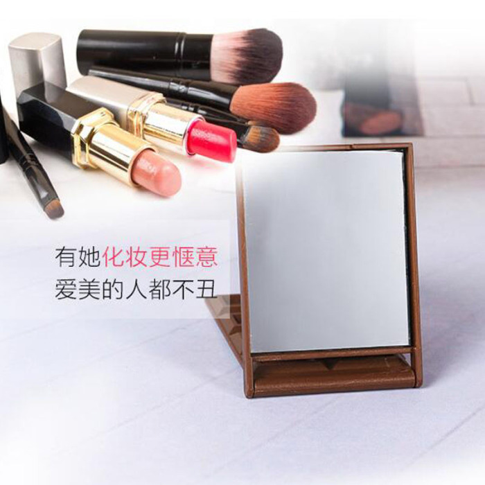 Korean creative personality chocolate mirror portable desktop plastic dressing mirror supplies wholesale Korean creative personality chocolate mirror portable desktop plastic dressing mirror supplies wholesale
