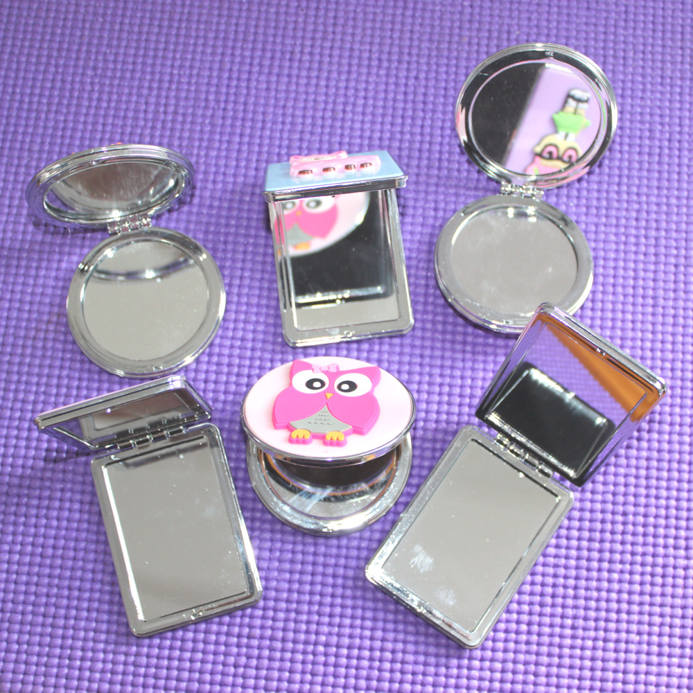 Portable Princess Mirror Makeup Mirror Foldable Portable Student Dormitory Desktop Dressing Mirror Double-Sided HD Makeup Small Mirror