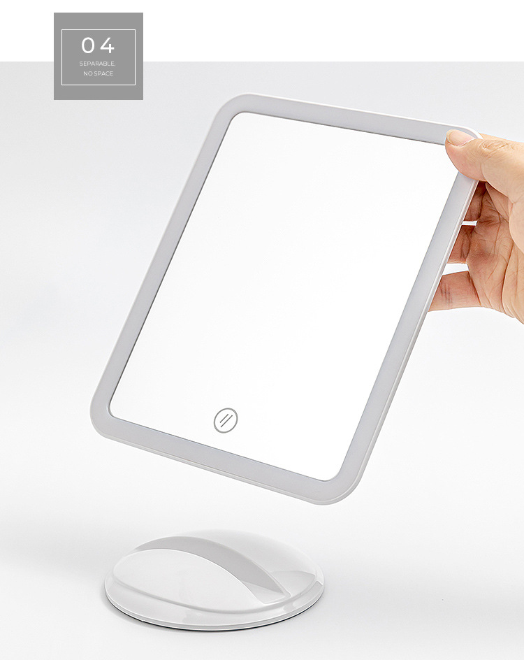 Makeup Mirror with Light Desktop LED Light Female Mirror Portable Make-up Mirror Dressing Mirror Horizontal and Vertical Display Touch Screen Mirror Makeup Mirror with Light Desktop LED Light Female Mirror Portable Make-up Mirror Dressing Mirror Horizontal and Vertical Display Touch Screen Mirror